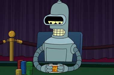 Futuramas Bender Playing Poker